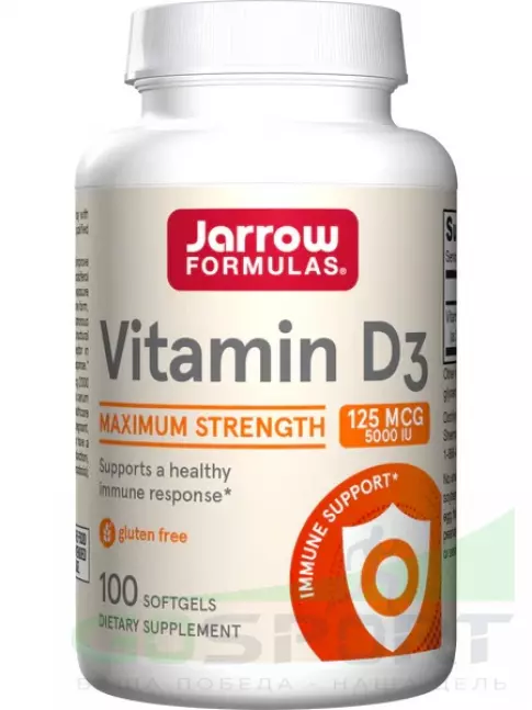  Jarrow Formulas Vitamin D3 5000IU 100 капсул