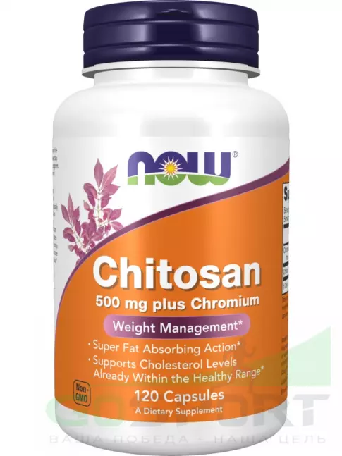 Хром NOW Foods Chitosan Plus Chromium 500 мг 120 веган капсул Хром NOW Foods Chitosan Plus Chromium 500 мг 120 веган капсул