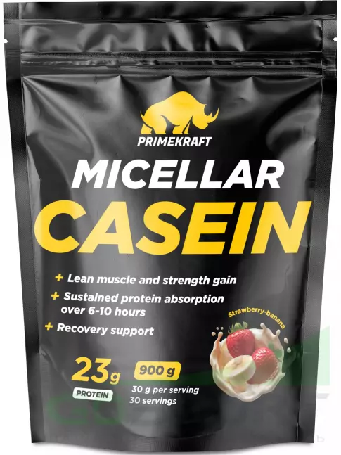Казеиновый протеин PRIMEKRAFT Micellar Casein 900 г, Клубнка-банан