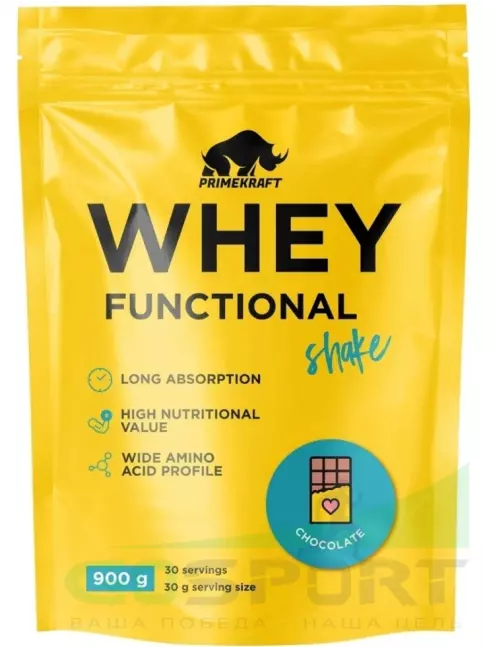Комплексный протеин PRIMEKRAFT Whey Functional 900 г, Шоколад Комплексный протеин PRIMEKRAFT Whey Functional 900 г, Шоколад