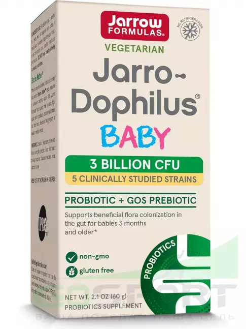 Пробиотик Jarrow Formulas Jarro-Dophilus Baby 3 billion CFU 60 г