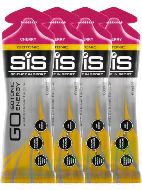 Гель питьевой SCIENCE IN SPORT (SiS) GO Isotonic Energy Gels 4 x 60 мл, Вишня