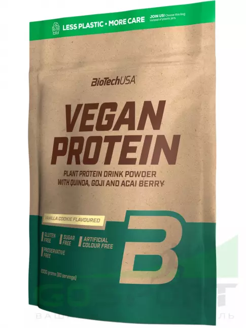 Протеин для веганов BioTechUSA Vegan Protein 2000 г, Ванильное печенье