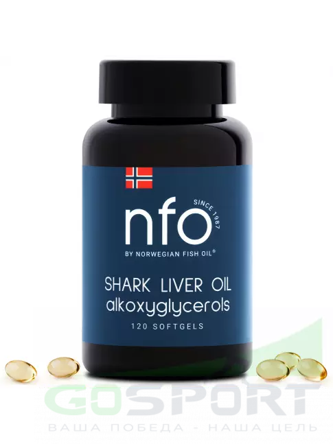 Омега-3 NFO Shark liver oil 500 mg 120 капсул