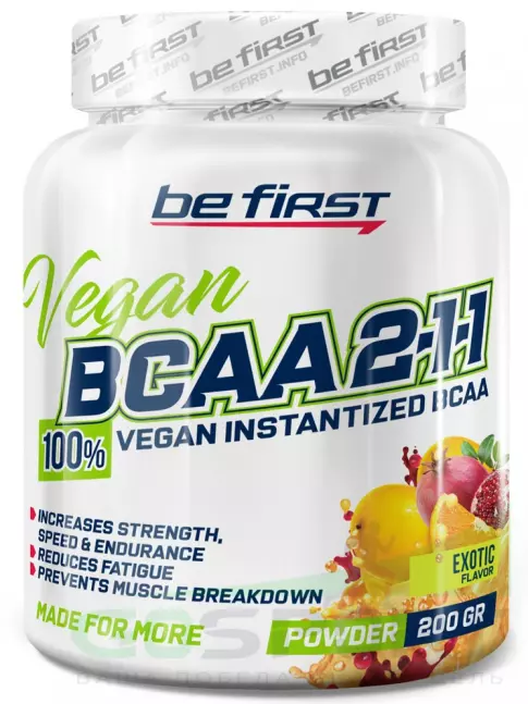 БСАА Be First BCAA 2:1:1 Vegan powder 200 г, Экзотик