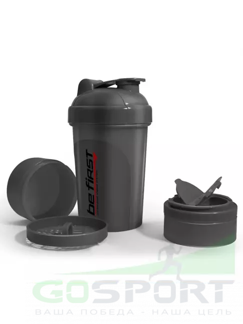 Шейкер 600 мл Be First Shaker 3in1 TS1352 500 мл, Серый