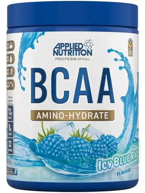 БСАА APPLIED NUTRITION BCAA Amino Hydrate 450 г, Ледяная голубая малина БСАА APPLIED NUTRITION BCAA Amino Hydrate 450 г, Ледяная голубая малина
