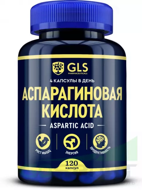  GLS pharmaceuticals Аспарагиновая кислота с витамином D3 120 капсул