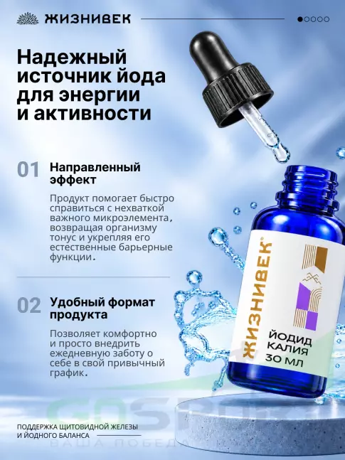 Йод Жизнивек Йодид калия 30 мл, Без вкуса