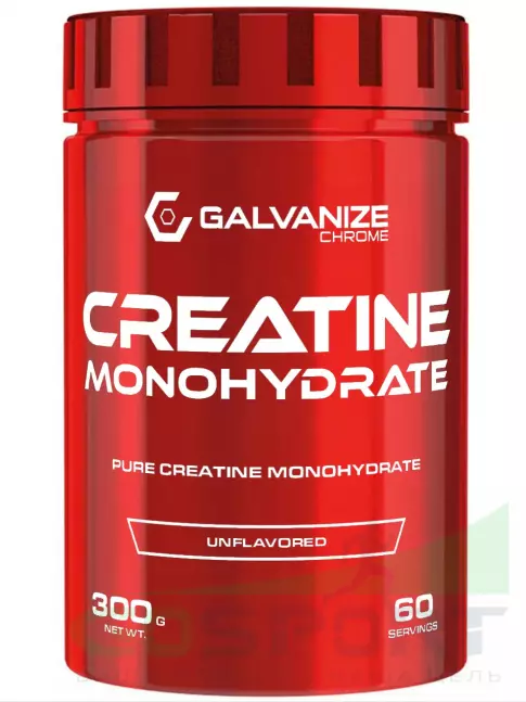 Креатин моногидрат Galvanize Nutrition Creatine Monohydrate 5000 mg 300 г, Без вкуса