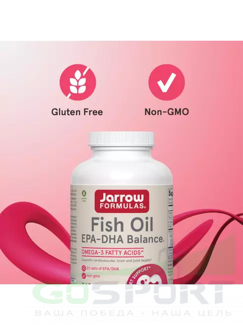 Омега-3 Jarrow Formulas Fish Oil EPA-DHA Balance 120 гелевых капсул