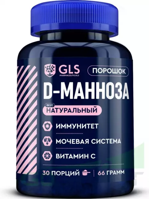  GLS pharmaceuticals D-Манноза с калием и витамином С 66 г, Натуральный