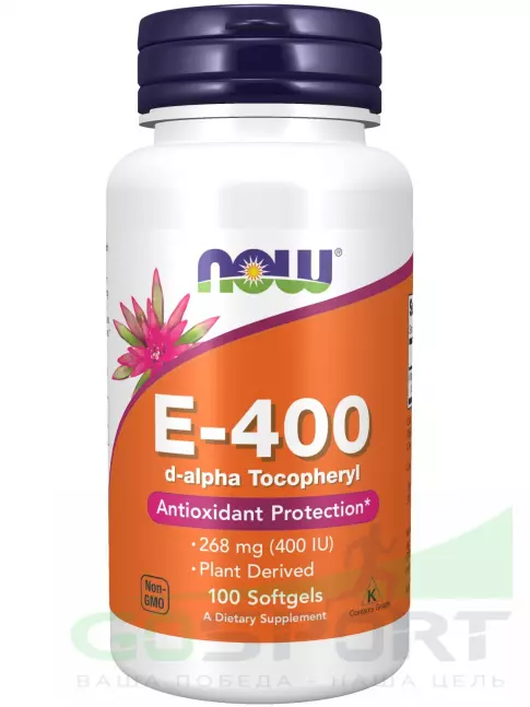  NOW FOODS E-400 d-alpha Tocopheryl 100 гелевых капсул