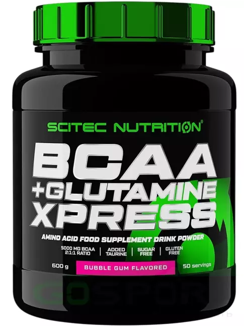 BCAA + Glutamin Scitec Nutrition BCAA + Glutamine Xpress 600 г, Жевательная резинка BCAA + Glutamin Scitec Nutrition BCAA + Glutamine Xpress 600 г, Жевательная резинка