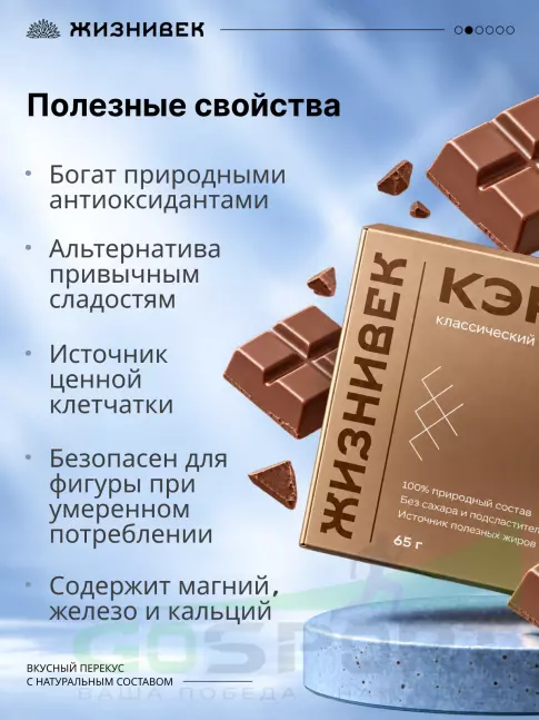 Шоколад Жизнивек Шоколад из кэроба классический 65 г 