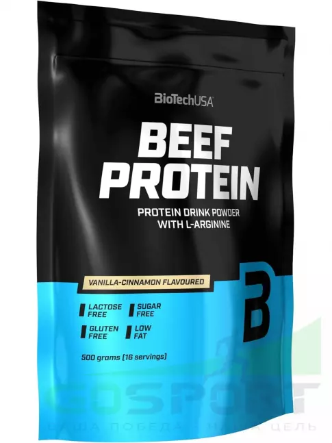 Говяжий протеин BioTechUSA Beef Protein 500 г, Ваниль-Корица Говяжий протеин BioTechUSA Beef Protein 500 г, Ваниль-Корица