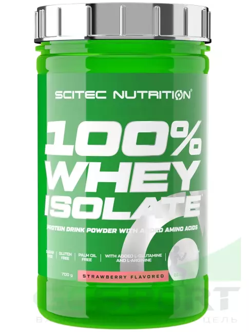 Изолят протеина Scitec Nutrition 100% Whey Isolate 700 г, Клубника Изолят протеина Scitec Nutrition 100% Whey Isolate 700 г, Клубника