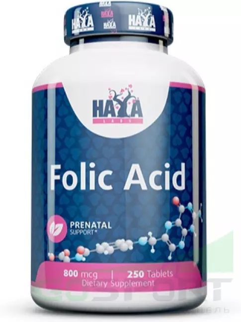  Haya Labs Folic Acid 800 mg 250 таблеток