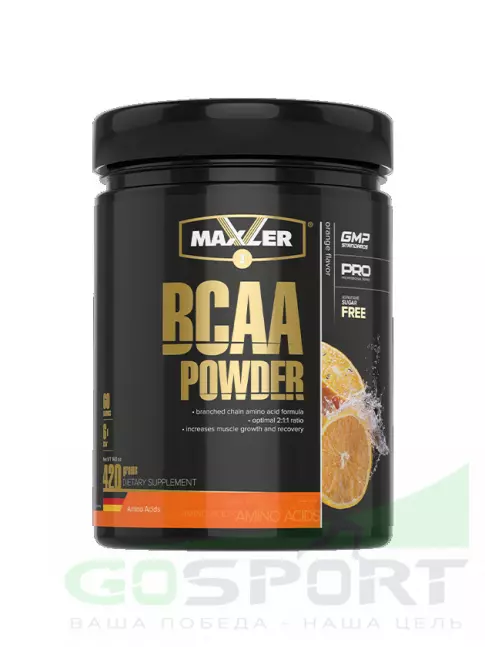 БСАА MAXLER BCAA Powder 2:1:1 Sugar Free EU 420 г, Апельсин