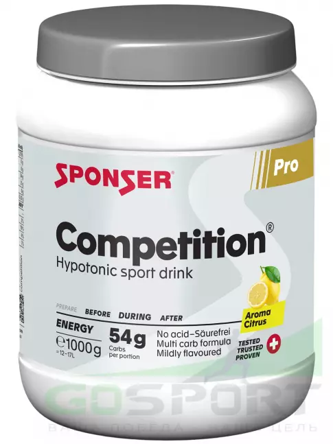 Изотоник SPONSER COMPETITION 1000 г, Цитрус