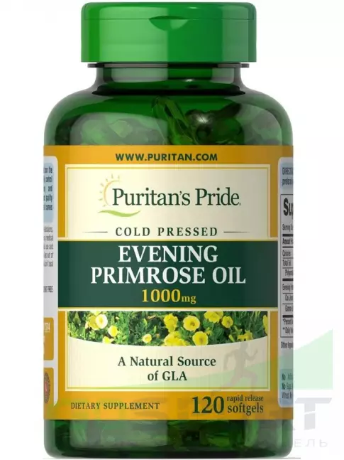  Puritan's Pride Evening Primrose Oil 1000 mg with GLA 120 капсул