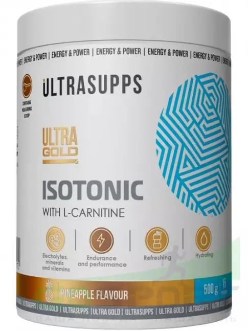 Изотоник UltraSupps Isotonic 500 г, Ананас Изотоник UltraSupps Isotonic 500 г, Ананас