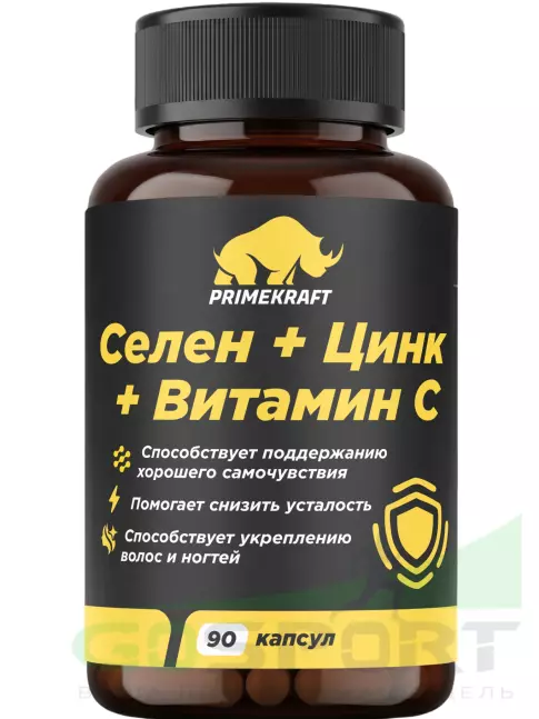 Селен PRIMEKRAFT Селен + Цинк + Витамин С 90 веган капсул