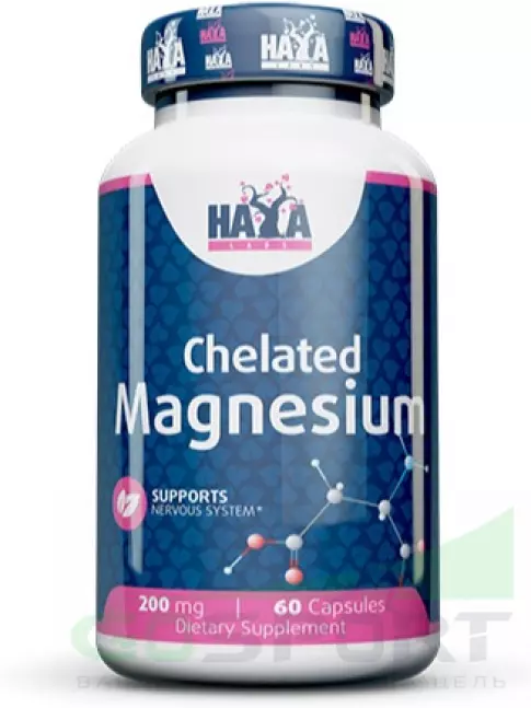  Haya Labs Chelated Magnesium 200 mg 60 капсул