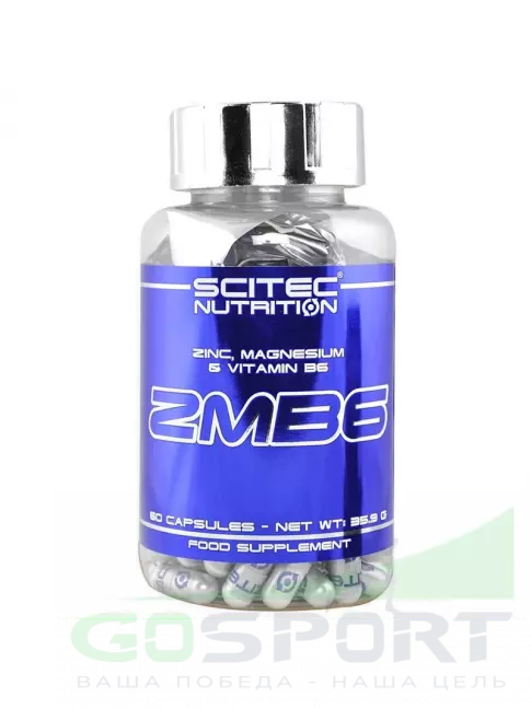 Магний+цинк+B6 Scitec Nutrition ZMB6 60 капсул