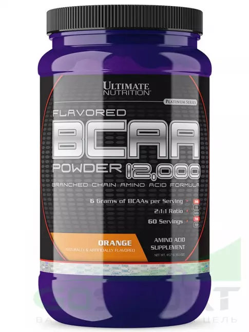 БСАА Ultimate Nutrition BCAA 12000 Powder 457 г, Апельсин