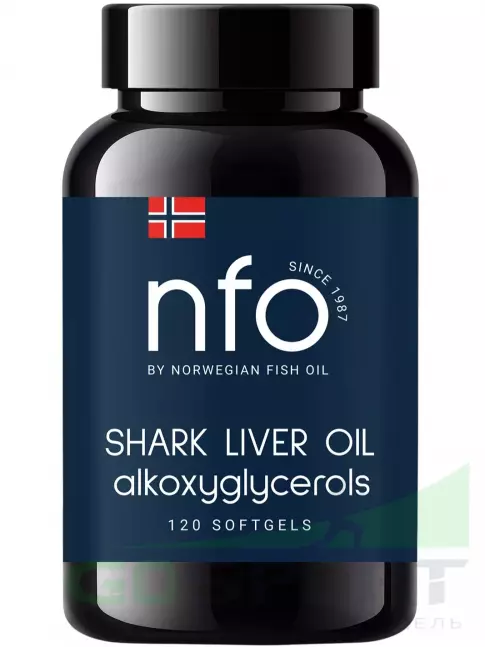 Омега-3 NFO Shark liver oil 500 mg 120 капсул