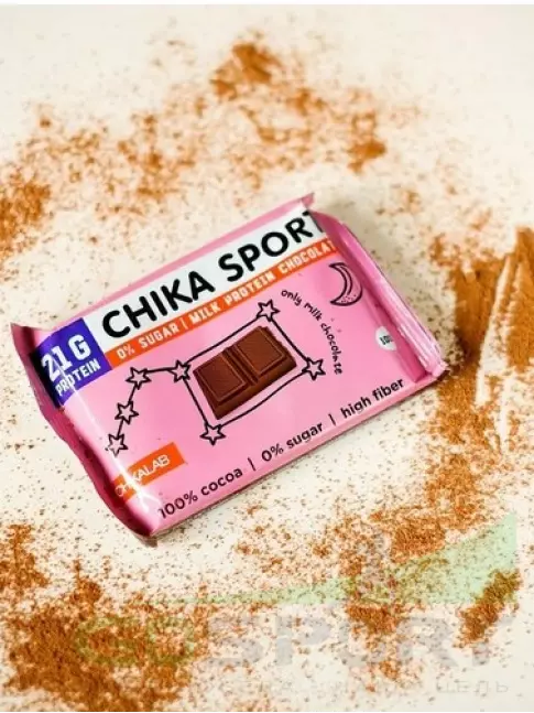 Протеиновый батончик Chikalab Протеиновый шоколад без сахара 100 г, Молочный шоколад