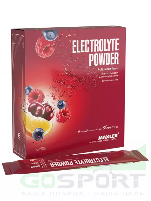  MAXLER Electrolyte Powder 15 х 6,8 г, Фруктовый пунш