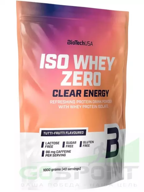 Изолят протеина BioTechUSA Iso Whey Zero Clear Energy 1000 г, Тутти-фрутти