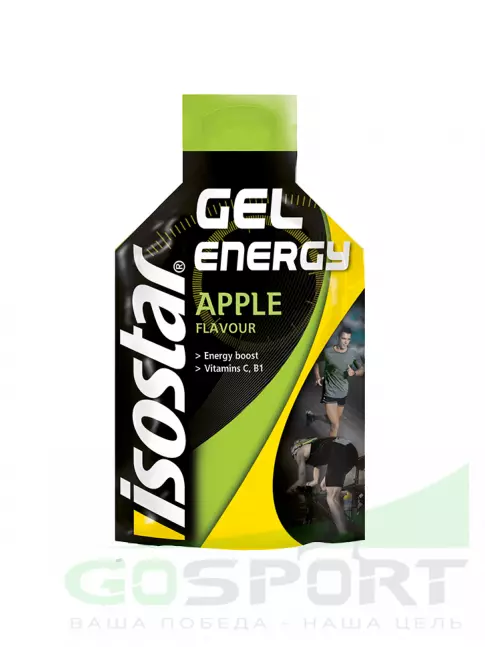 Энергетический гель питьевой ISOSTAR Energy Gel no caffeine 1 саше, Яблоко