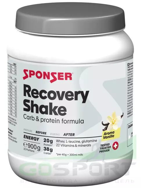 Восстановление SPONSER RECOVERY SHAKE 900 г, Ваниль Восстановление SPONSER RECOVERY SHAKE 900 г, Ваниль