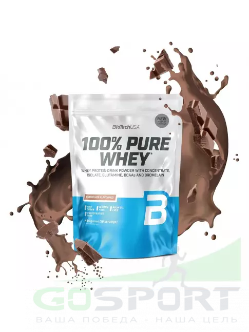 Сывороточный протеин BioTechUSA 100% Pure Whey 454 г, Шоколад