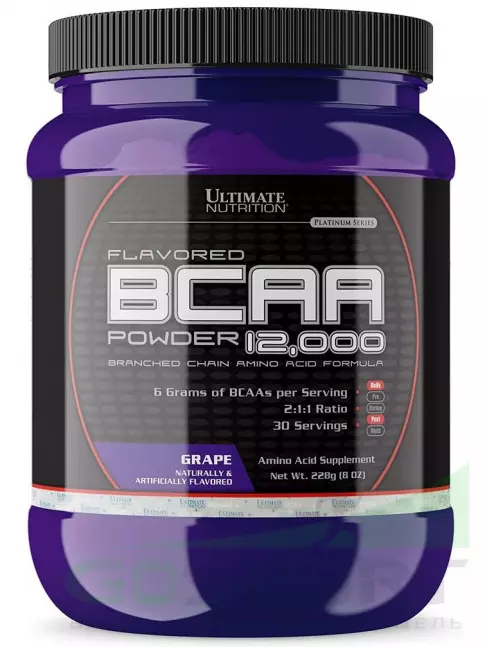 БСАА Ultimate Nutrition BCAA 12000 Powder 228 г, Виноград