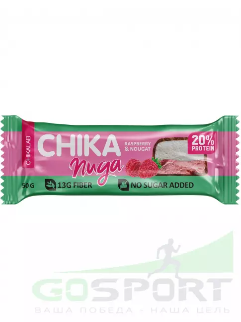 Протеиновый батончик Chikalab Батончик глазированный Chika nuga 6 x 50 г, Малина