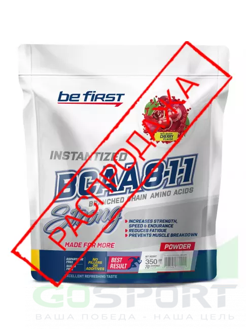 BCAA 8:1:1 Be First BCAA Instantized powder 1 x 350 г, Вишня BCAA 8:1:1 Be First BCAA Instantized powder 1 x 350 г, Вишня