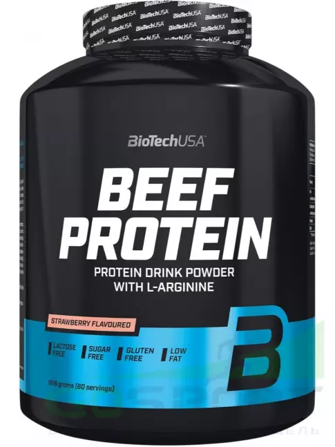 Говяжий протеин BioTechUSA Beef Protein 1816 г, Клубника Говяжий протеин BioTechUSA Beef Protein 1816 г, Клубника