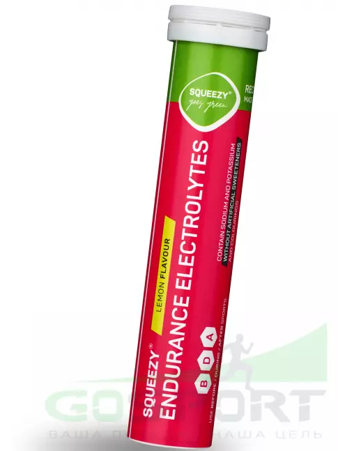  SQUEEZY Endurance electrolytes 20 таблеток, Лимон
