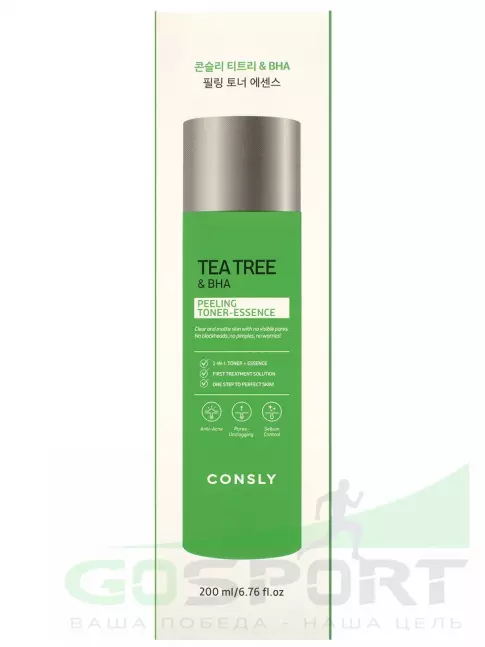 ИМПОРТ CONSLY Tea Tree & BHA Peeling Toner-Essence 200 мл