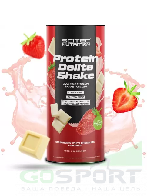 Комплексный протеин Scitec Nutrition Protein Delite Shake 700 г, Клубника-белый шоколад