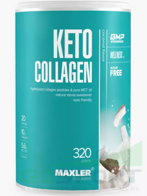  MAXLER Keto Collagen 320 г, Кокос