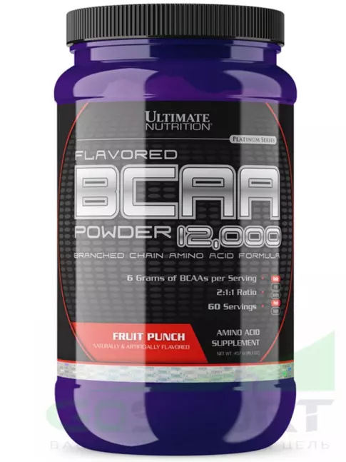 БСАА Ultimate Nutrition BCAA 12000 Powder 457 г, Фруктовый пунш