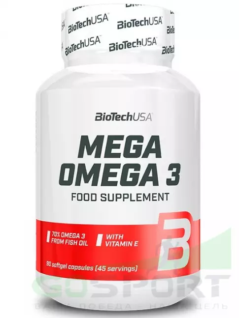 Омега-3 BioTechUSA Mega Omega 3 90 капсул Омега-3 BioTechUSA Mega Omega 3 90 капсул