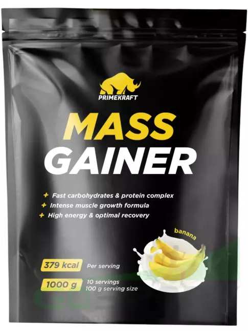 Гейнер PRIMEKRAFT MASS GAINER 1000 г, Банан