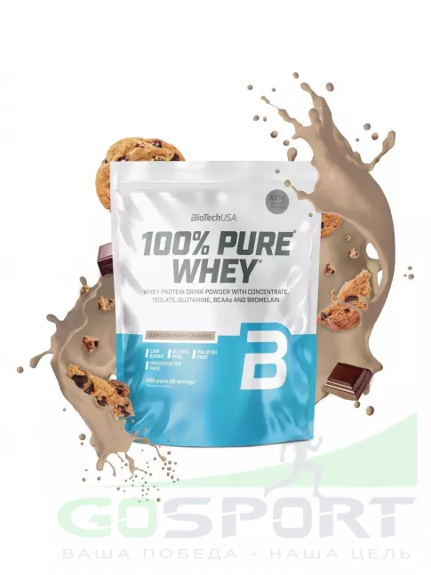 Сывороточный протеин BioTechUSA 100% Pure Whey 1000 г, Печенье-крем