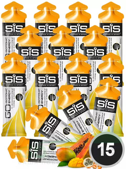 Гель питьевой SCIENCE IN SPORT (SiS) GO Isotonic Energy Gels 15 x 60 мл, Тропик